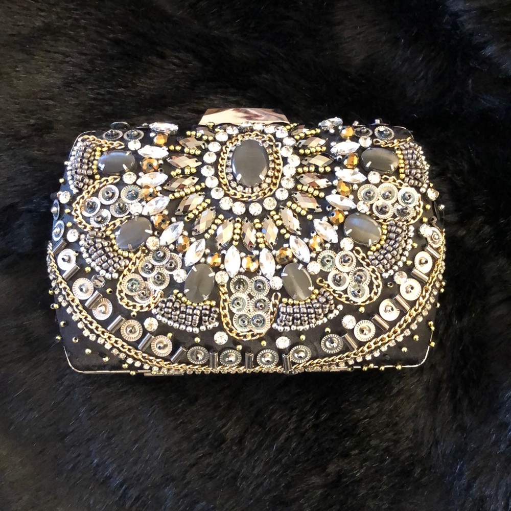 Lulu Townsend Beaded Pocketbook Bag NWT